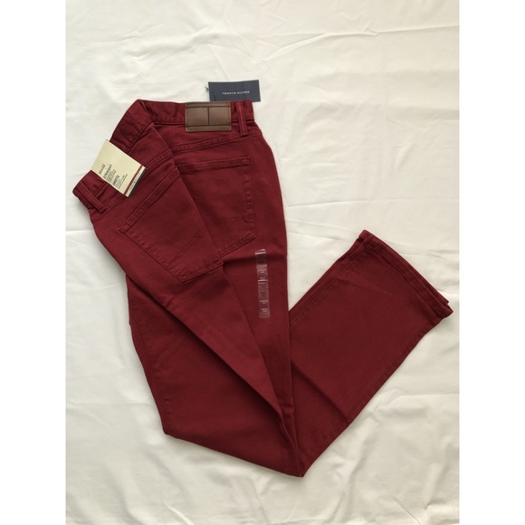 Tommy Hilfiger Jeans Tommy Hilfiger Mens Red Denim Straightleg